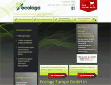 Tablet Screenshot of ecologa-europe.com